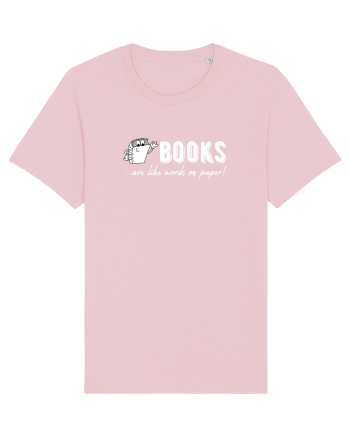 Cărțile sunt gen vorbe pe hârtie Cotton Pink