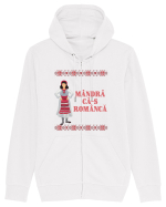 Mândră că-s româncă Hanorac cu fermoar Unisex Connector