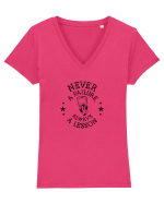 Never a failure, always a lesson Tricou mânecă scurtă guler V Damă Evoker