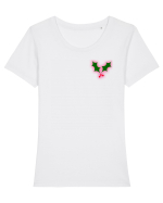 Tricou Mistletoe Tricou mânecă scurtă guler larg fitted Damă Expresser