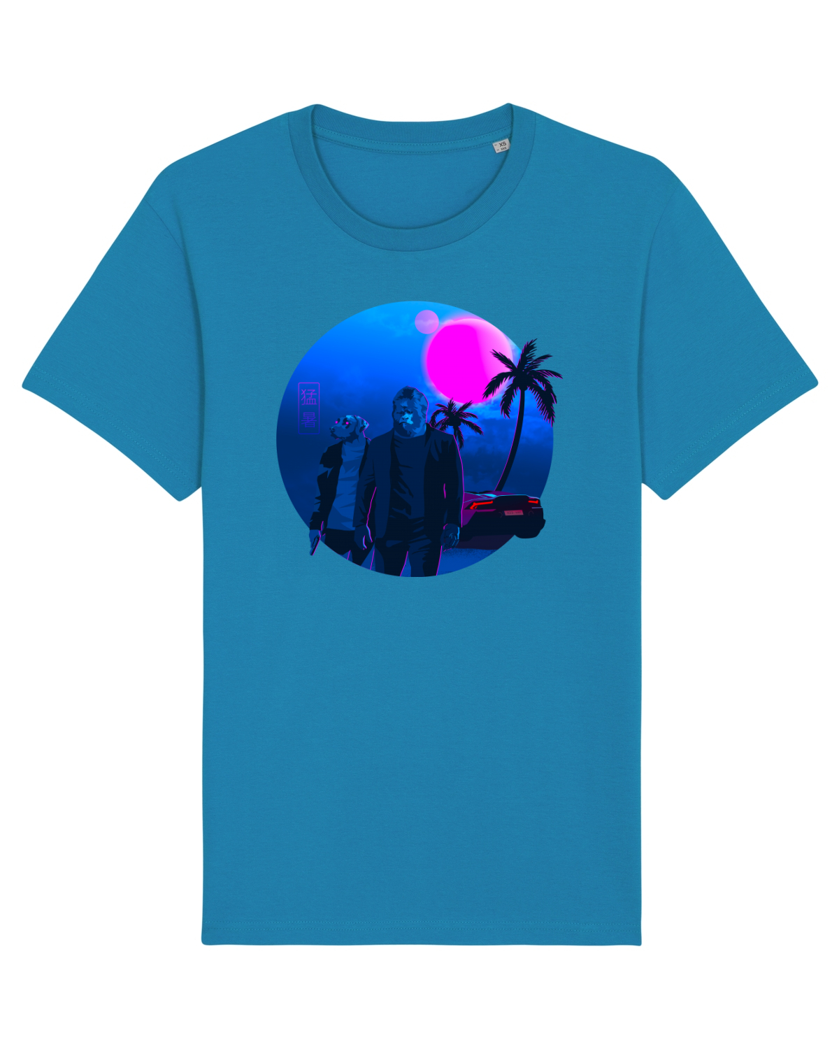 Tricou mânecă scurtă Unisex Rocker Azur