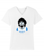 Maradona D10S.  Tricou mânecă scurtă guler V Bărbat Presenter