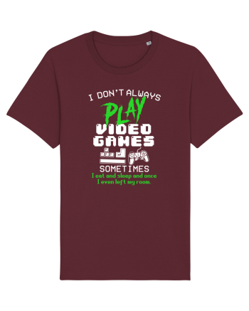 Play Video Games Burgundy