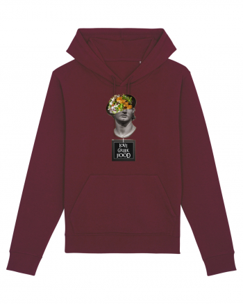 I Love Greek Food Burgundy