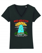 Weed Abduction Tricou mânecă scurtă guler V Damă Evoker