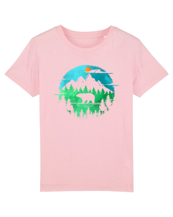 Ursul Brun în Pădure Cotton Pink