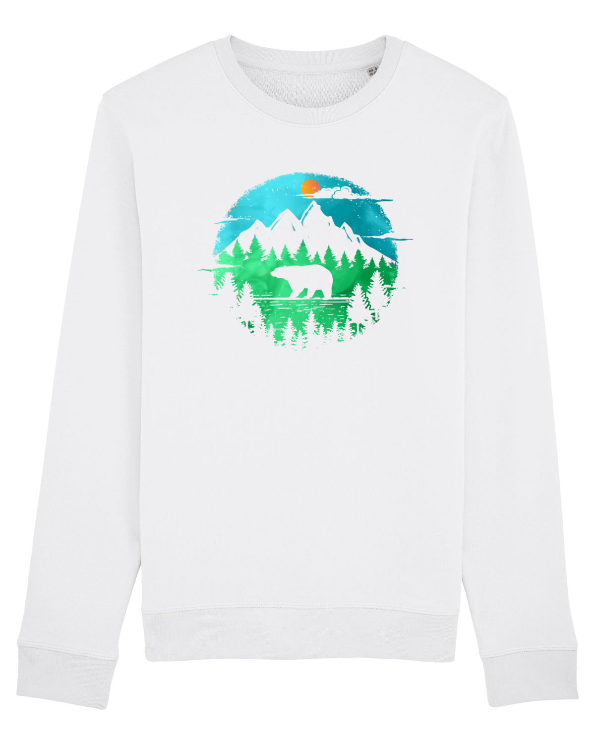 Bluză mânecă lungă Unisex Rise White