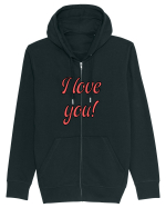 I love you Hanorac cu fermoar Unisex Connector