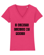 I always finish my proje Tricou mânecă scurtă guler V Damă Evoker