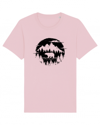 Ursul Brun în Pădure Cotton Pink