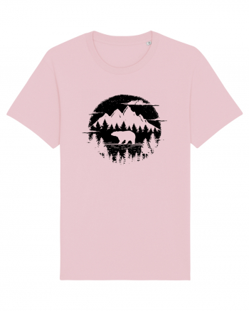 Ursul Brun în Pădure Cotton Pink