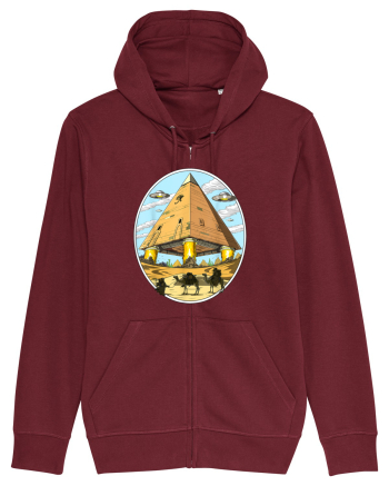 Alien Egyptian Pyramids Burgundy