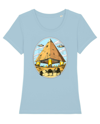 Alien Egyptian Pyramids Sky Blue