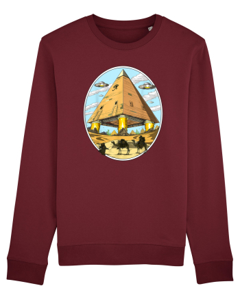 Alien Egyptian Pyramids Burgundy