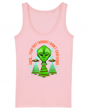 Alien Funny Christmas Tree  Cotton Pink