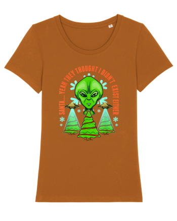 Alien Funny Christmas Tree  Roasted Orange