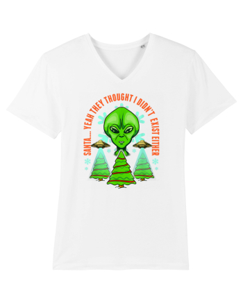 Alien Funny Christmas Tree  White