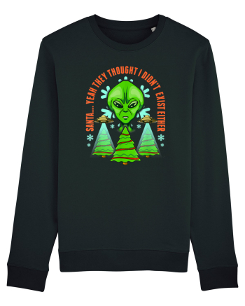 Alien Funny Christmas Tree  Black
