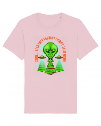 Alien Funny Christmas Tree  Cotton Pink