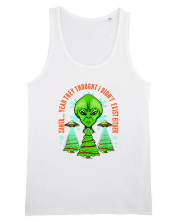 Alien Funny Christmas Tree  White