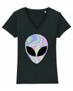 Alien Head Tricou mânecă scurtă guler V Damă Evoker