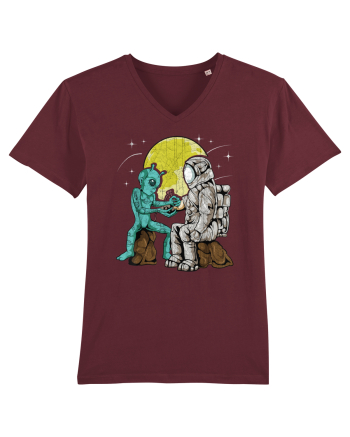 Alien Inking Astronaut Tattoo Burgundy