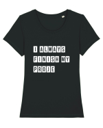 I always finish my proje Tricou mânecă scurtă guler larg fitted Damă Expresser
