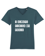 I always finish my proje Tricou mânecă scurtă guler V Bărbat Presenter