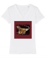 iguana Tricou mânecă scurtă guler V Damă Evoker