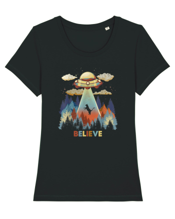 Autumn Cat Alien Abduction Black