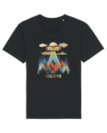 Autumn Cat Alien Abduction Tricou mânecă scurtă Unisex Rocker