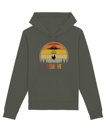 Retro Sunset Chicken Abduction Khaki