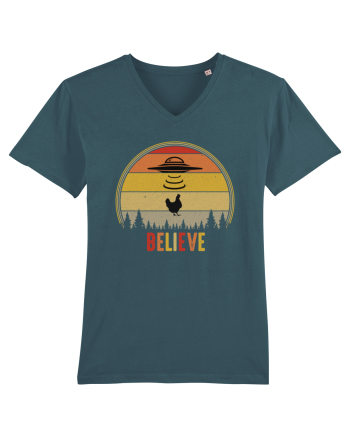 Retro Sunset Chicken Abduction Stargazer