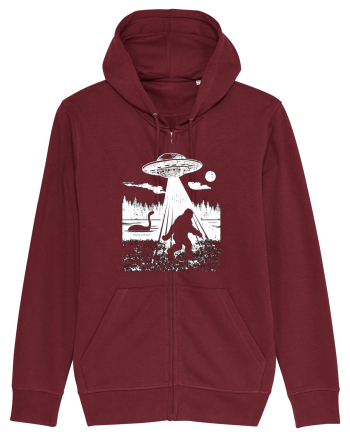 Bigfoot Alien Abduction Lockhness Monster Burgundy