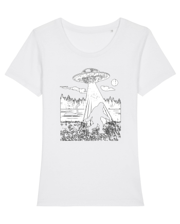 Bigfoot Alien Abduction Lockhness Monster White