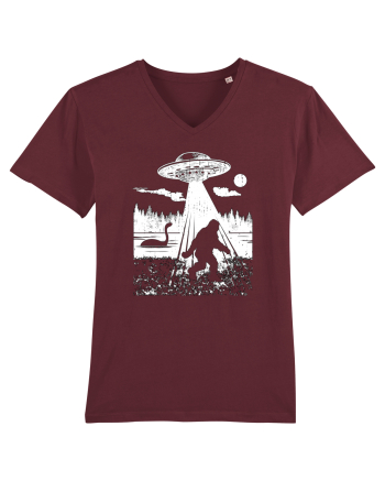 Bigfoot Alien Abduction Lockhness Monster Burgundy