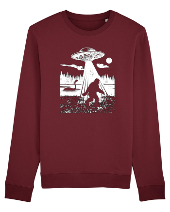 Bigfoot Alien Abduction Lockhness Monster Burgundy
