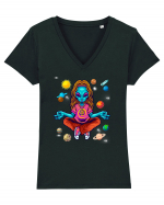  Alien Yoga Lover Tricou mânecă scurtă guler V Damă Evoker