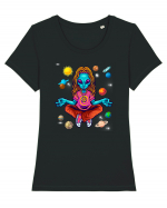  Alien Yoga Lover Tricou mânecă scurtă guler larg fitted Damă Expresser