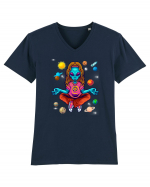  Alien Yoga Lover Tricou mânecă scurtă guler V Bărbat Presenter