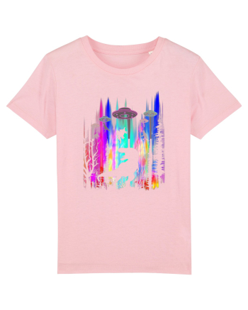 Alien T-Rex Abduction  Cotton Pink