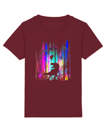 Alien T-Rex Abduction  Burgundy