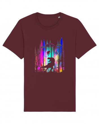 Alien T-Rex Abduction  Burgundy