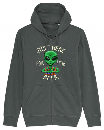 Just Here For The Beer Alien Anthracite