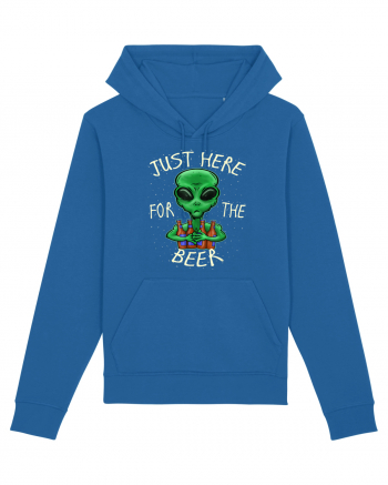 Just Here For The Beer Alien Royal Blue