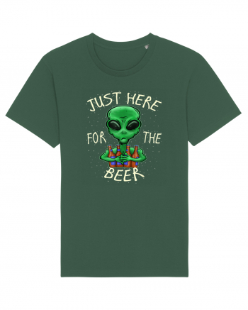 Just Here For The Beer Alien Bottle Green