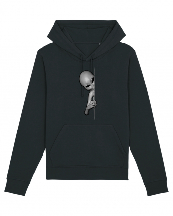 Grey Alien Peeking Black