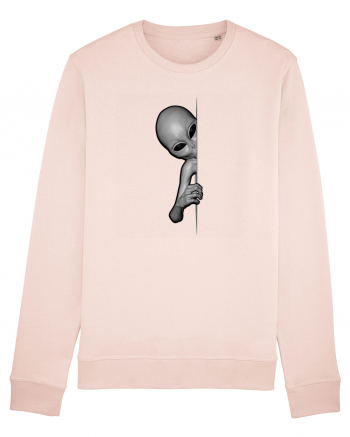 Grey Alien Peeking Candy Pink