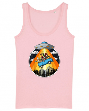 Hippie Van Alien Abduction Cotton Pink