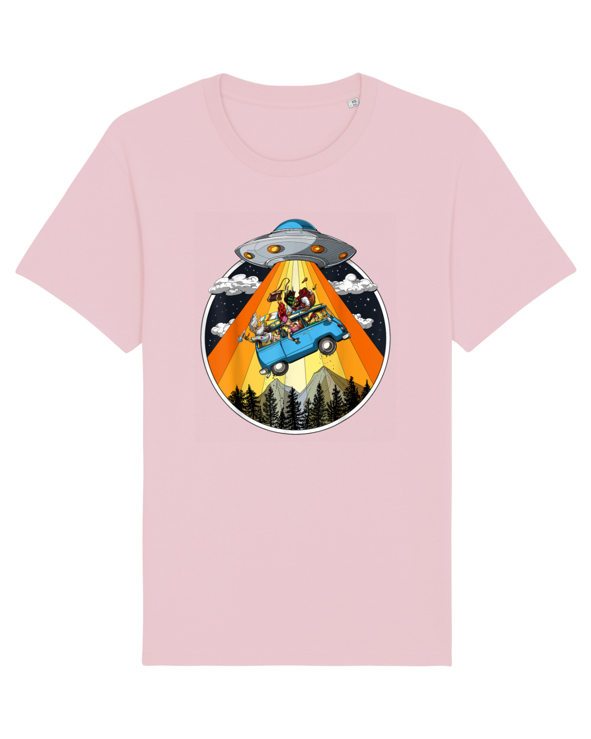Tricou mânecă scurtă Unisex Rocker Cotton Pink